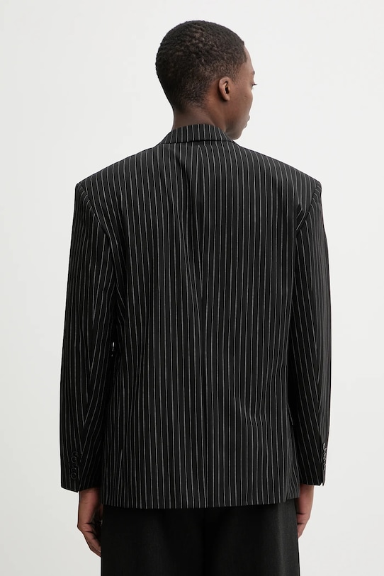 Ρούχα Σακάκι με προσθήκη μάλλινου υφάσματος HUGO 50554672 μαύρο