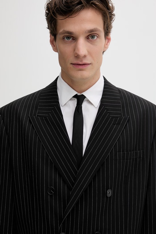 HUGO marynarka z dodatkiem wełny Ulik261X czarny 50554672