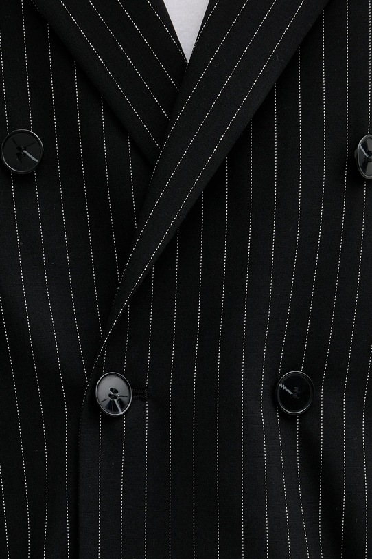 Σακάκι με προσθήκη μάλλινου υφάσματος HUGO 50554672 μαύρο