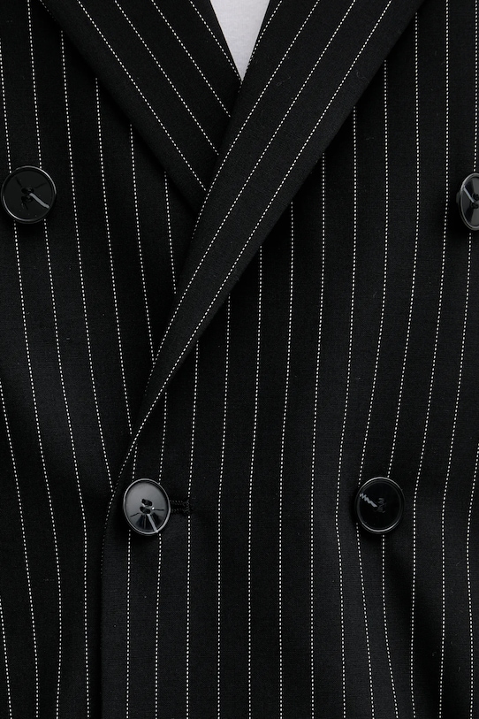 Σακάκι με προσθήκη μάλλινου υφάσματος HUGO 50554672 μαύρο