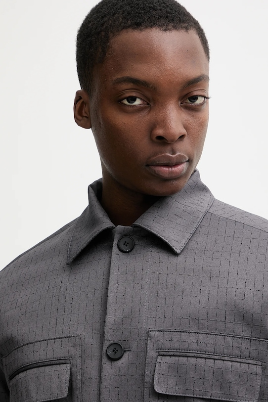 HUGO kurtka z dodatkiem wełny szary 50556701