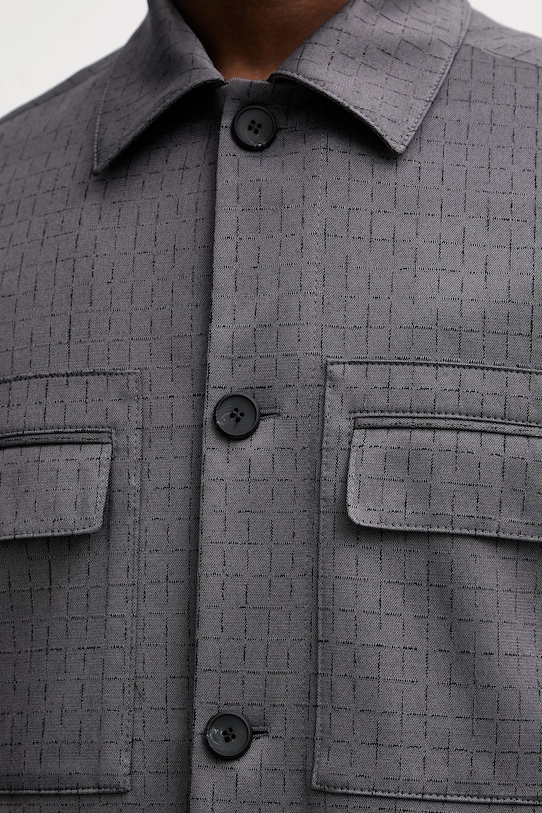 HUGO kurtka z dodatkiem wełny 50556701 szary