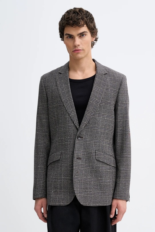 Rag & Bone marynarka wełniana regular szary RV1D25F4MWO