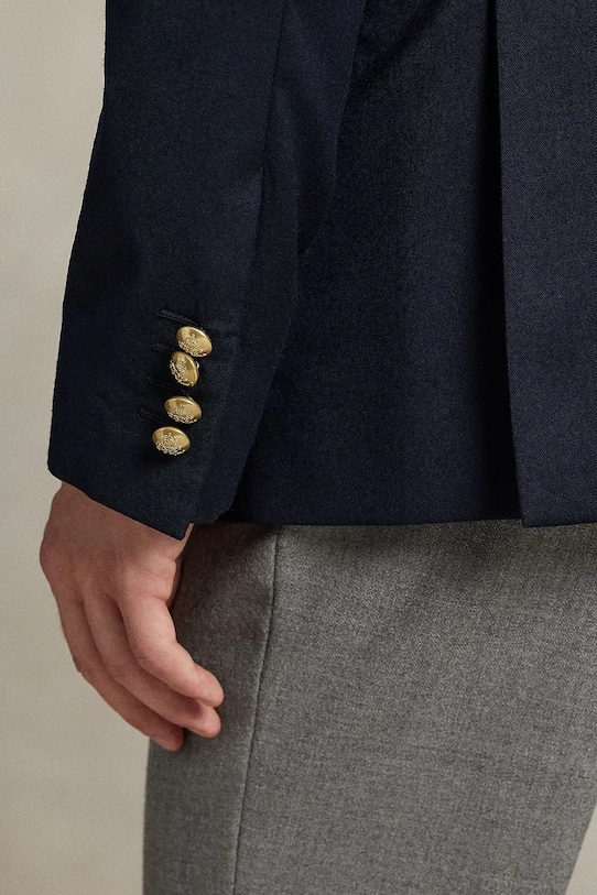 Polo Ralph Lauren marynarka z dodatkiem wełny granatowy 715928570