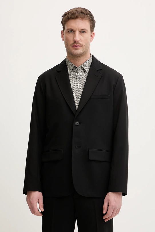 Armani Exchange marynarka z domieszką wełny regular czarny XM002202.AF21302