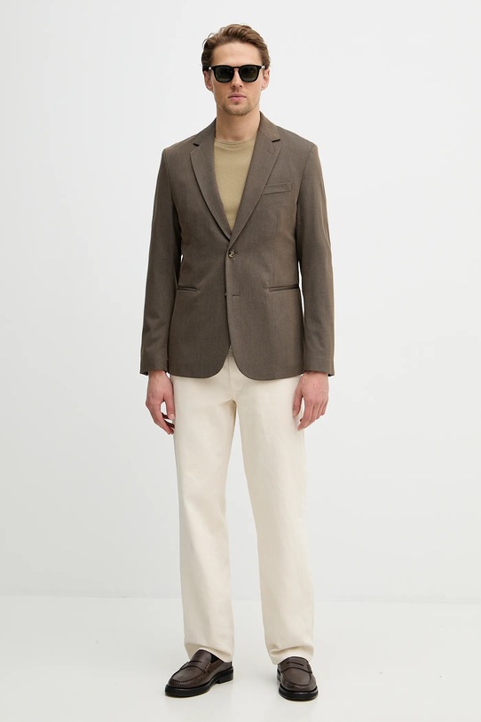 Sisley marynarka 28VESW02L brązowy SS26