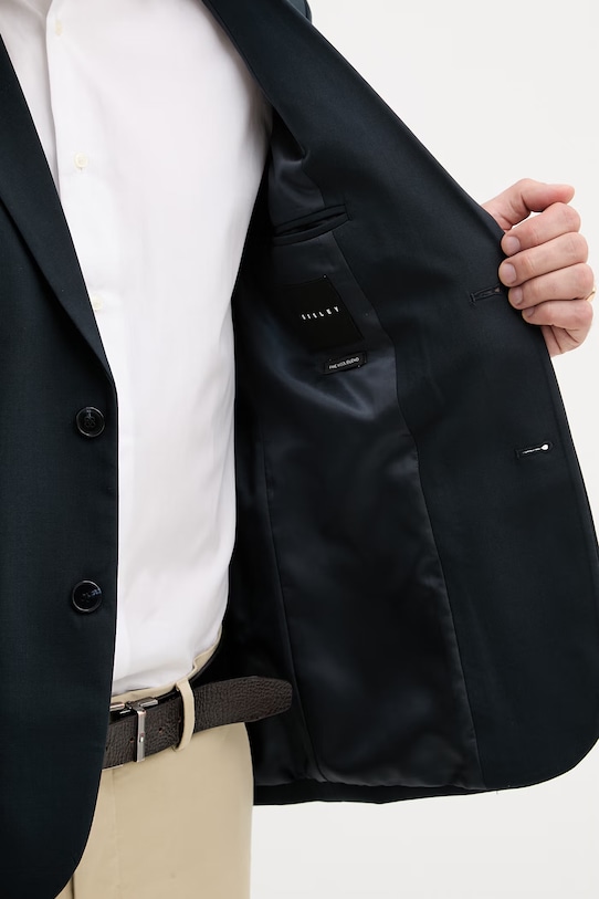 Sisley marynarka jednorzędowa męska z domieszką wełny 29B3SW02K