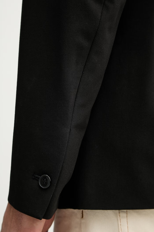 Sisley marynarka jednorzędowa męska z domieszką wełny 29B3SW02K czarny