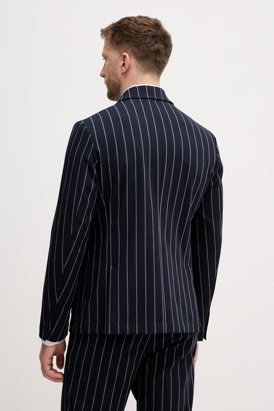 Odzież United Colors of Benetton Marynarka jednorzędowa męska z domieszką wełny 23N4UW021 granatowy