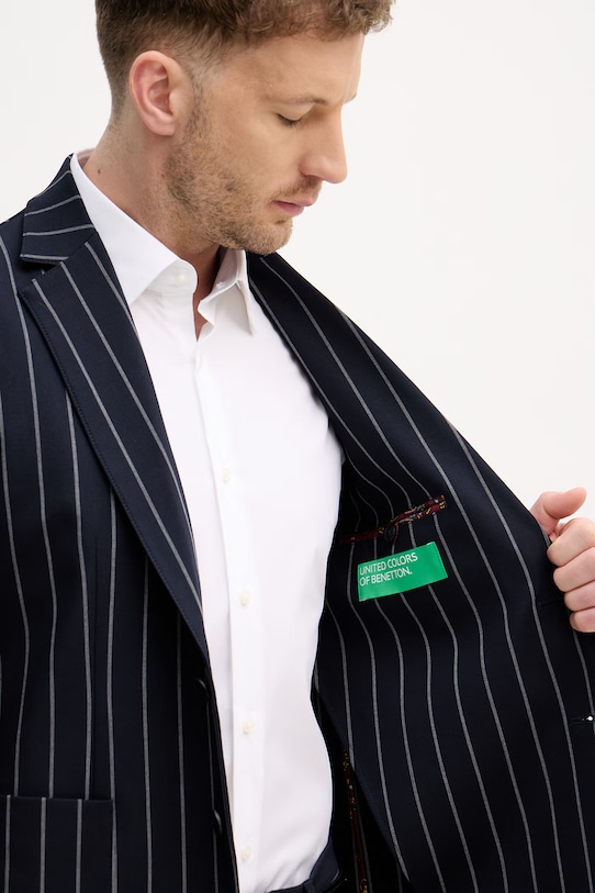 United Colors of Benetton Marynarka jednorzędowa męska z domieszką wełny 23N4UW021