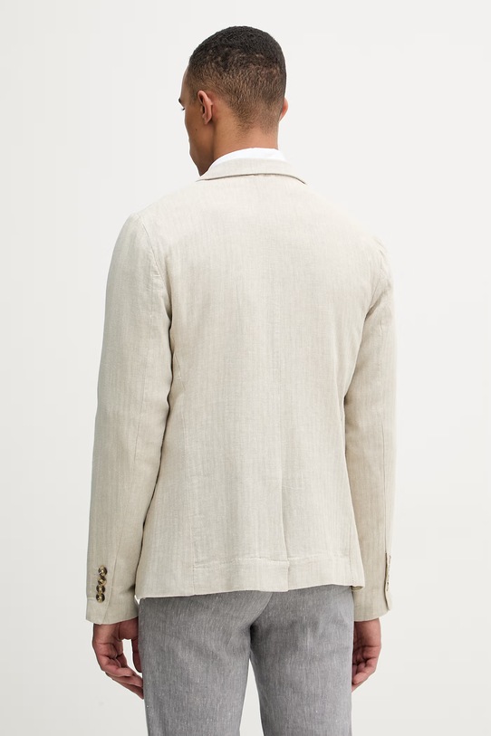 Oblečenie Lindbergh jednoradové sako pánske s ľanom 30.304020A béžová