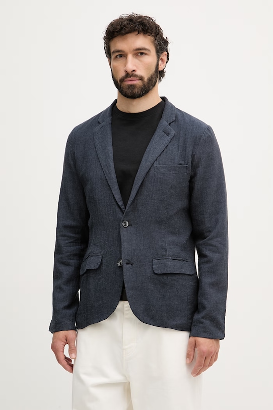 Lindbergh męski z lnem granatowy 30.304020A