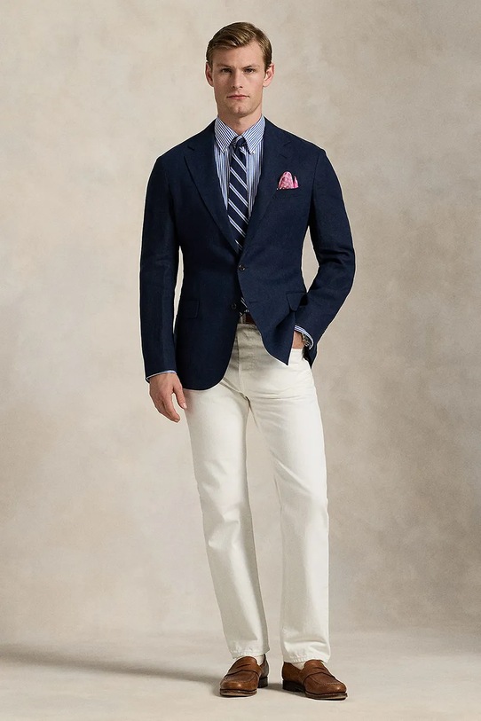 Odzież Polo Ralph Lauren marynarka 715793481 granatowy