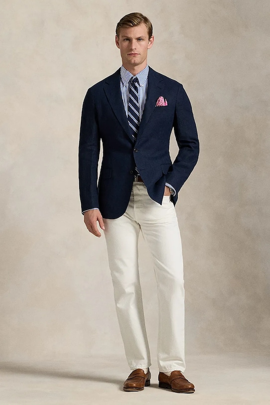 Odzież Polo Ralph Lauren marynarka 715793481 granatowy