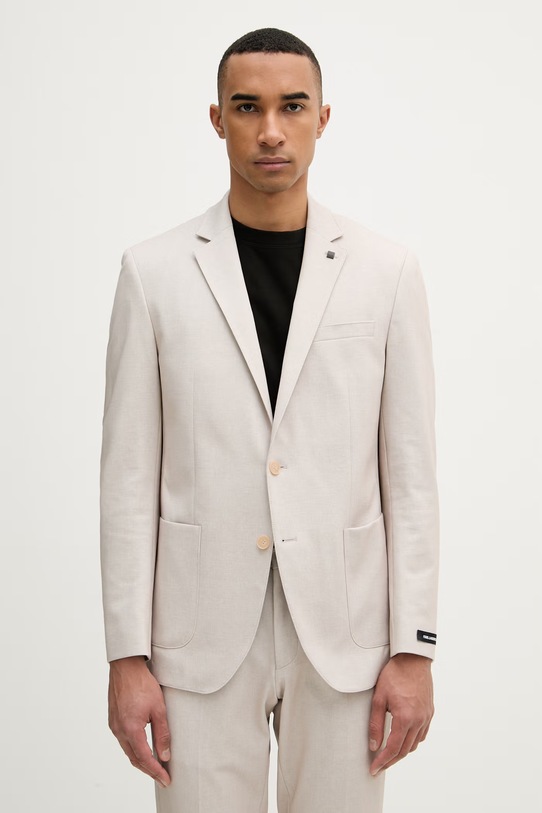 Karl Lagerfeld μονόπετο σακάκι ανδρικό μπεζ 562010.155280