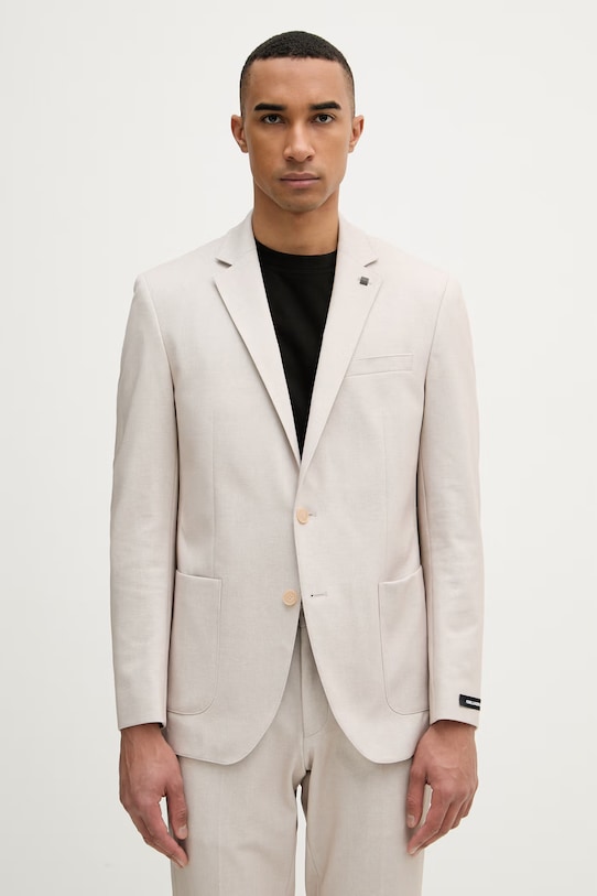 Karl Lagerfeld μονόπετο σακάκι ανδρικό μπεζ 562010.155280