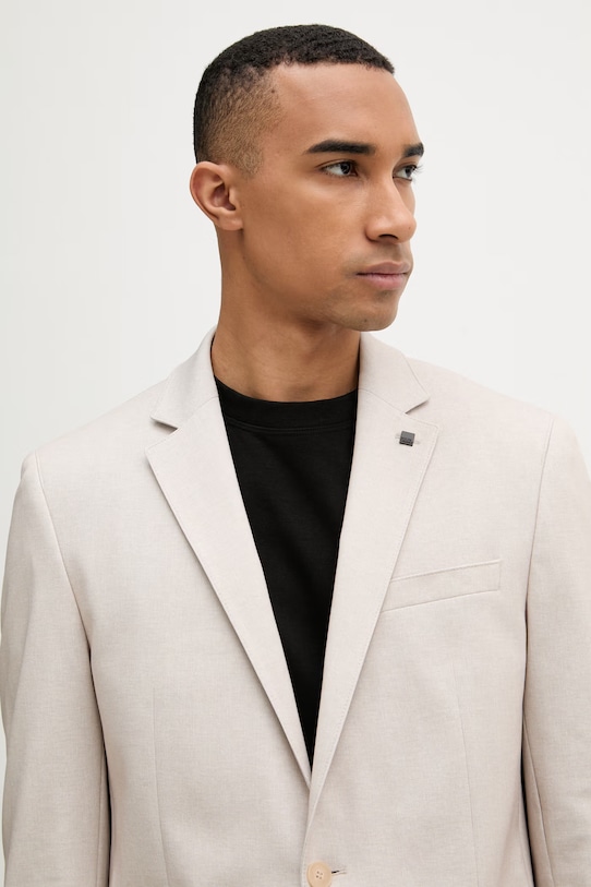 Karl Lagerfeld μονόπετο σακάκι ανδρικό μπεζ 562010.155280