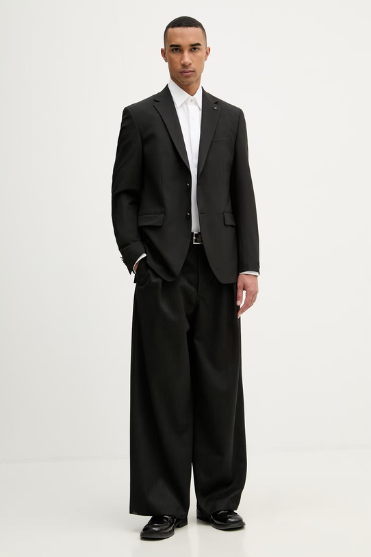 Karl Lagerfeld jednoradové sako pánske NOVA 562037.155274 čierna SS26