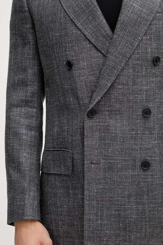 BOSS dvoredni suknjič moški z volno BOSS X DAVID BECKHAM 50563790 siva