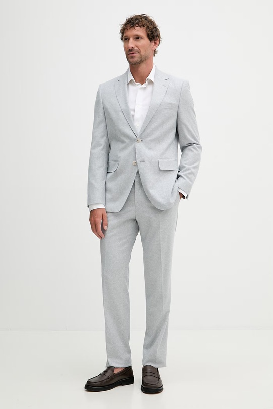 BOSS casual komplet moški z dodatkom lanu Jeckson modra 50561822