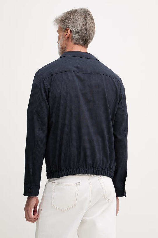 Odzież BOSS krótka kurtka męska z wełną Carper 50559295 granatowy