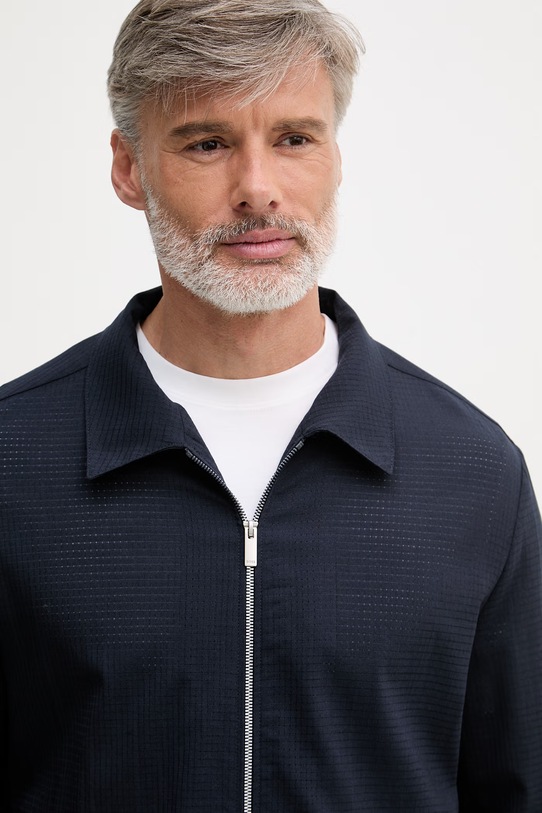 BOSS krótka kurtka męska z wełną Carper granatowy 50559295