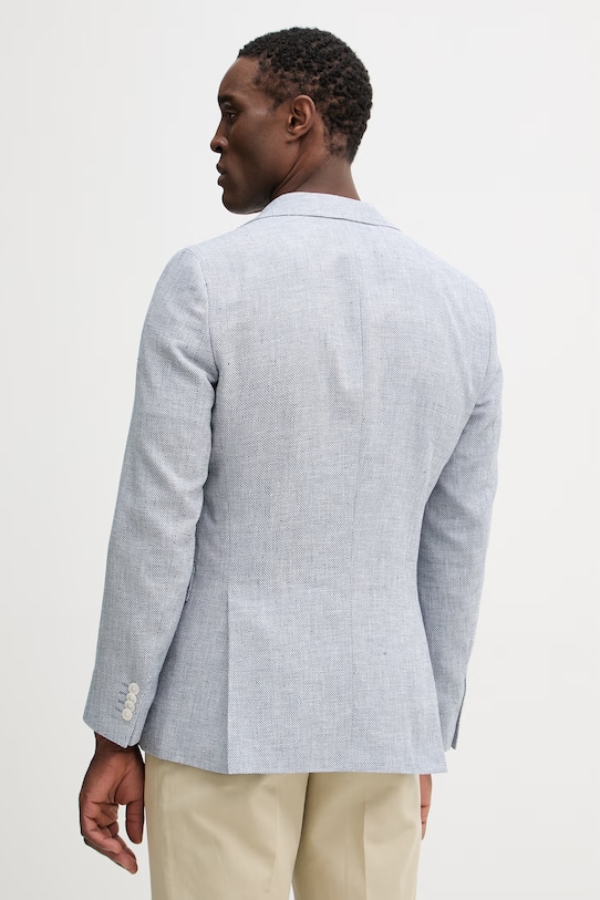 Одяг Піджак з додаванням льону BOSS Hutson 50561860 блакитний