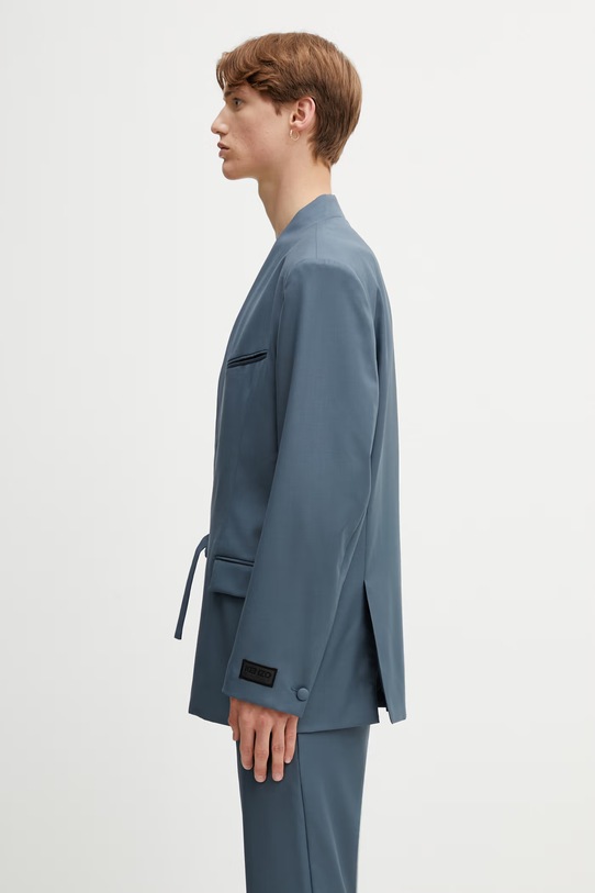 Kenzo Blazer / Gilet marynarka wełniana męska FG55VE1609TV szary SS26