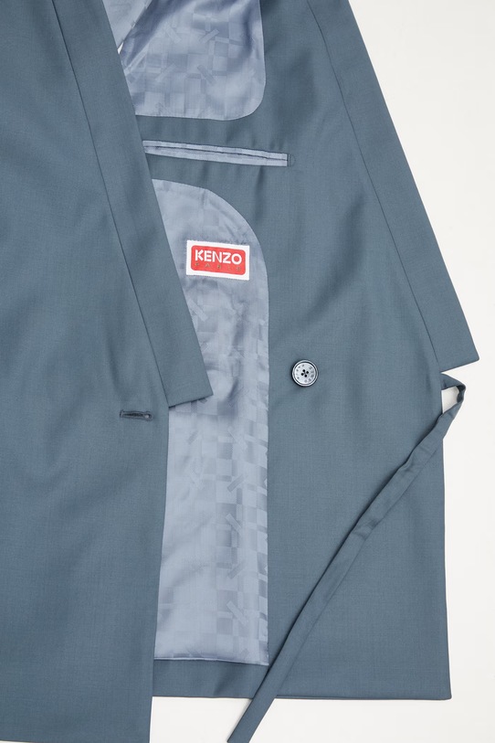 Kenzo Blazer / Gilet marynarka wełniana męska FG55VE1609TV szary