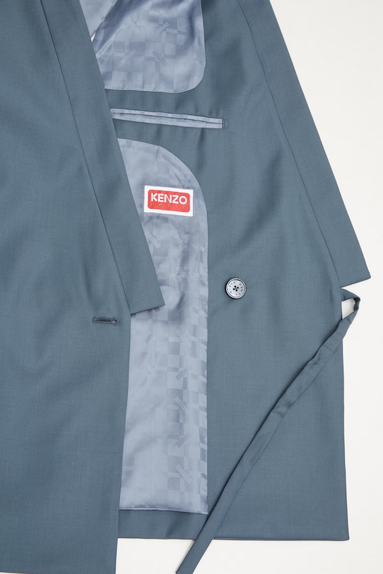 Kenzo Blazer / Gilet marynarka wełniana męska FG55VE1609TV szary