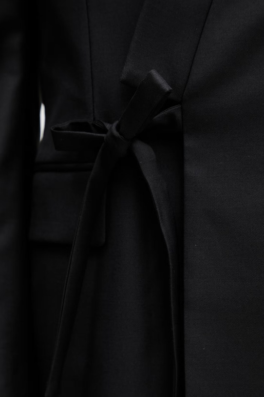 Kenzo Blazer / Gilet marynarka wełniana męska czarny FG55VE1609TV