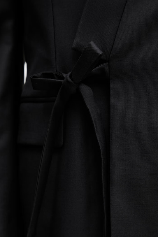 Kenzo Blazer / Gilet marynarka wełniana męska czarny FG55VE1609TV