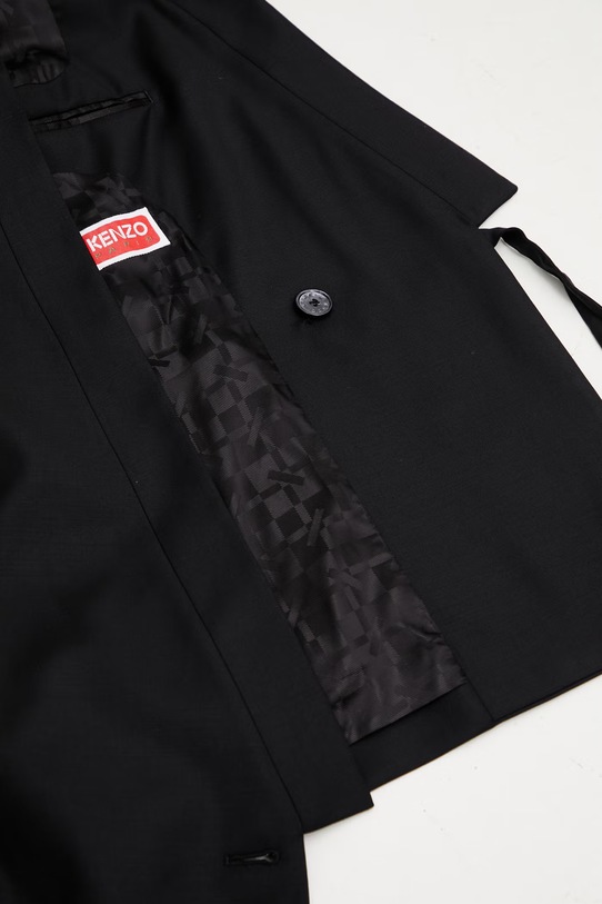 Kenzo Blazer / Gilet marynarka wełniana męska FG55VE1609TV czarny