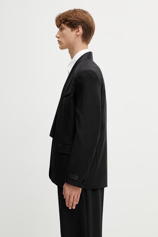 Kenzo marynarka męska wełniana Blazer / Gilet FG55VE1619TV czarny SS26