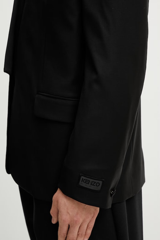 Kenzo marynarka męska wełniana Blazer / Gilet czarny FG55VE1619TV