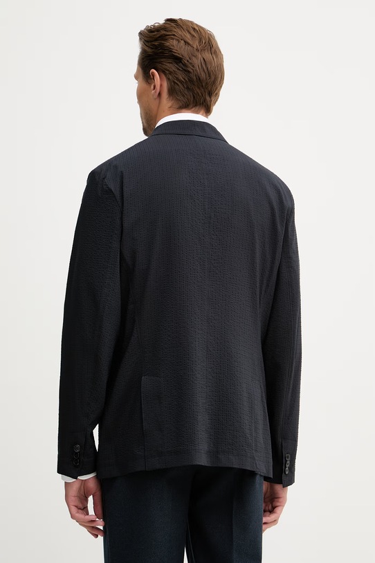 Odzież Armani Exchange marynarka jednorzędowa męska z lyocellem XM002082.AF22363 granatowy