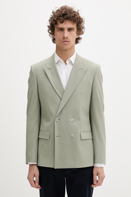HUGO sako muški vuneni Henry244F1X zelena 50547347