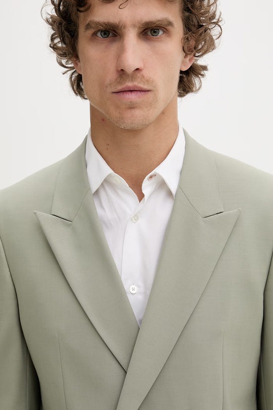 HUGO sako muški vuneni Henry244F1X zelena 50547347