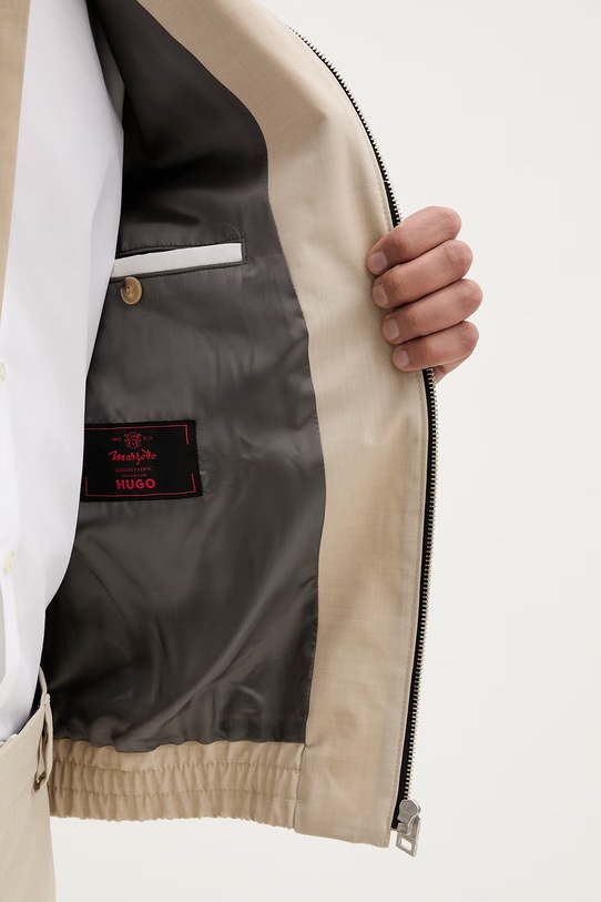 HUGO prechodná bunda pánska s vlnou Hellys261X 50554295