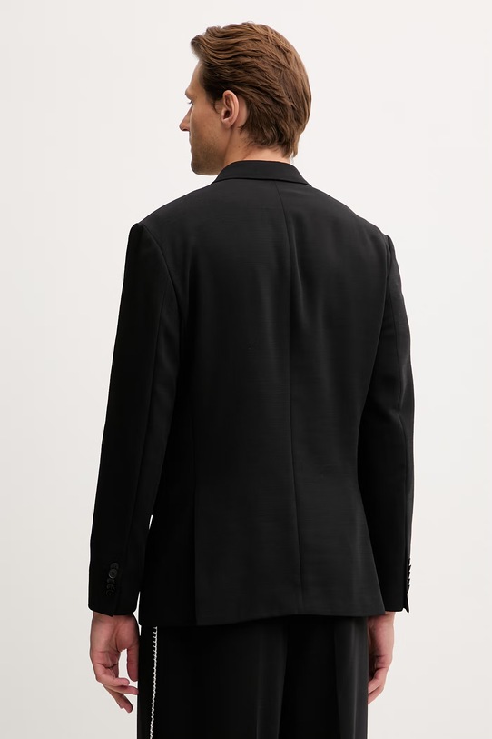 Ρούχα HUGO κοστούμι δύο τεμαχίων ανδρικό με μαλλί Karlo262F1X 50559578 μαύρο