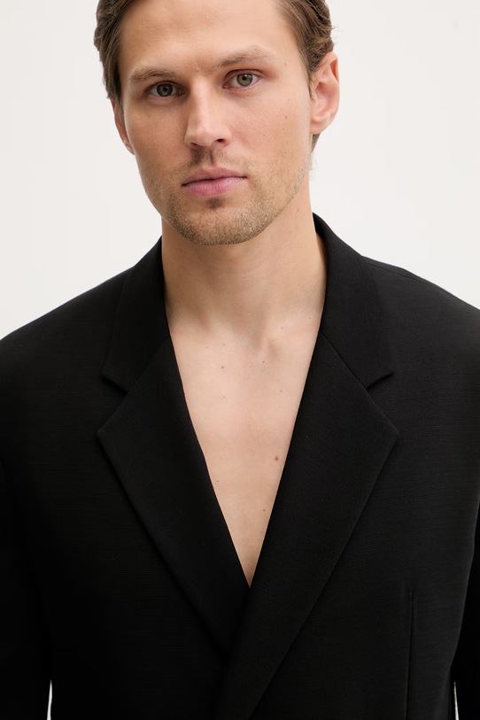 HUGO κοστούμι δύο τεμαχίων ανδρικό με μαλλί Karlo262F1X μαύρο 50559578