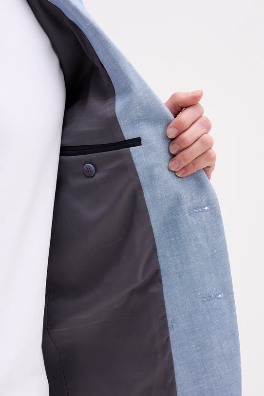 HUGO marynarka jednorzędowa męska z dodatkiem lnu Arti253X 50559674