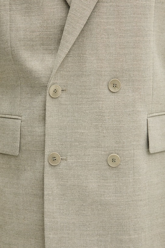 HUGO sako pánske s ľanom Karlo253F1X 50559843 zelená