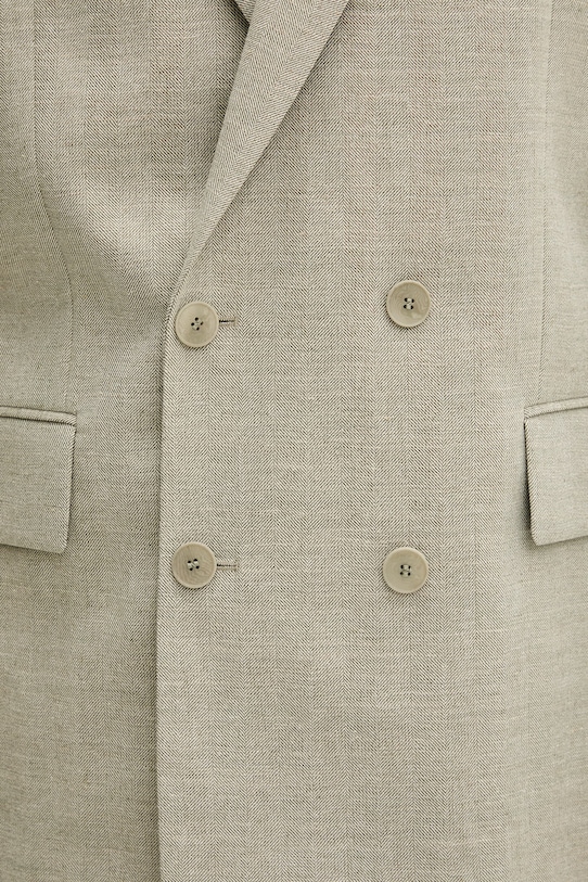 HUGO sako za muškarce s lanom Karlo253F1X 50559843 zelena