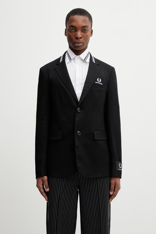 Fred Perry x Kris Van Assche marynarka męska czarny SJ2103