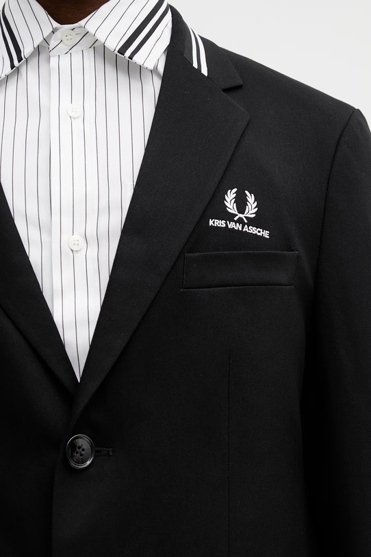 Fred Perry x Kris Van Assche marynarka męska czarny SJ2103