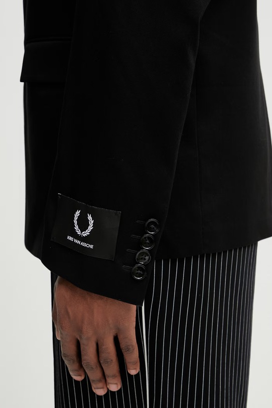 Fred Perry x Kris Van Assche marynarka męska SJ2103 czarny