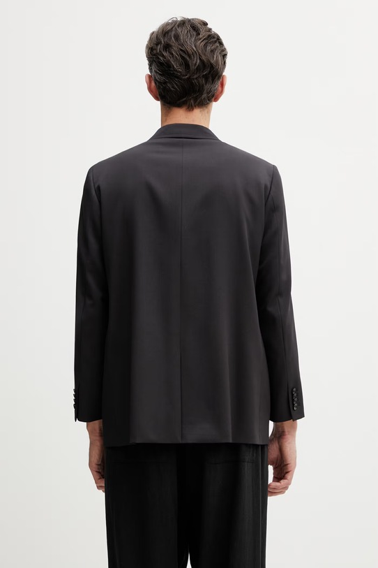 Odzież BEAMS marynarka jednorzędowa wełniana męska 1116.0089.927 czarny