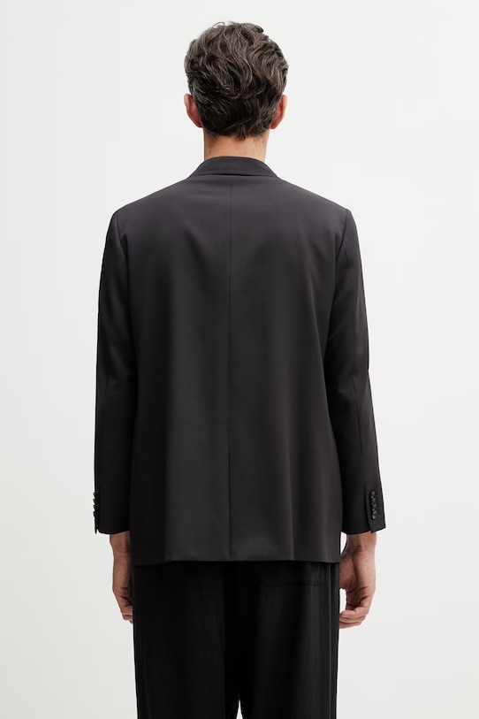Odzież BEAMS marynarka jednorzędowa wełniana męska 1116.0089.927 czarny