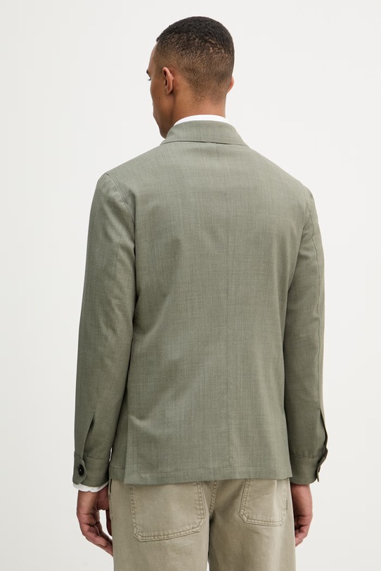 Ρούχα Michael Kors πουκάμισο Ανδρικό με πρόσμιξη μαλλιού MK0SB01201 πράσινο